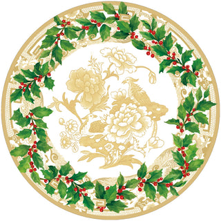 Holly Ceramic Ivory/Gold Hardback Placemat - 1 count