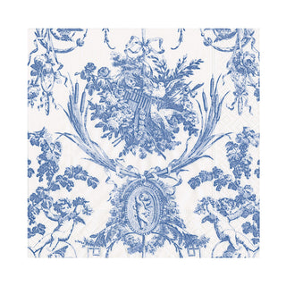 Romantic Toile Blue Luncheon Napkins - 20 Per Package