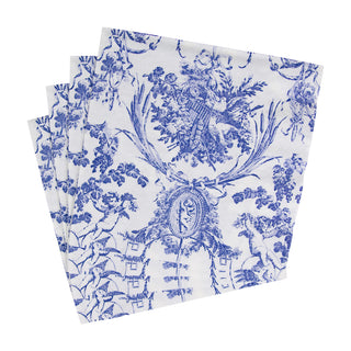 Romantic Toile Blue Luncheon Napkins - 20 Per Package