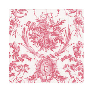 Romantic Toile Rose Luncheon Napkins - 20 Per Package