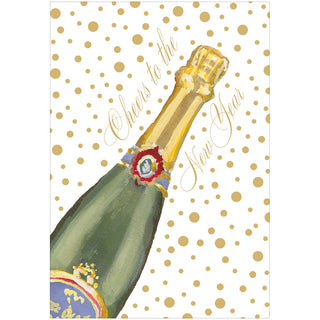 Cheers To The New Year Foil New Year's Foil Greeting Card - 1 card with envelope