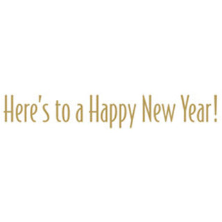 Cheers To The New Year Foil New Year's Foil Greeting Card - 1 card with envelope