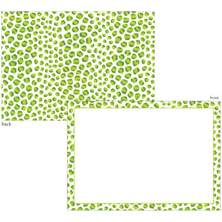 Just Spots Green Correspondence Cards - 12 Card & Envelopes