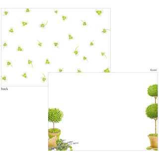 Potted Topiaries Correspondence Cards - 12 Card & Envelopes