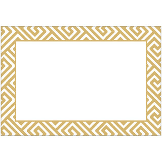 Gold Fretwork Foil Place Cards - includes 8 Place Cards