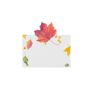 Swirling Leaves White Place Cards - includes 8 Place Cards