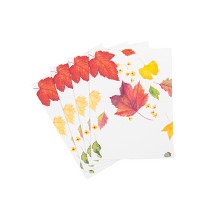 Swirling Leaves White Place Cards - includes 8 Place Cards