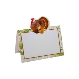 Turkey Among Ferns Foil Place Cards - includes 8 Cards
