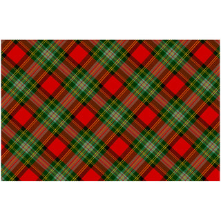 Tartan Red Foil Place Cards - includes 8 Cards