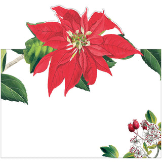 Christmas Chinoiserie White Place Cards - includes 8 Cards