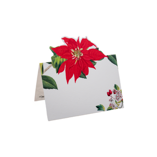 Christmas Chinoiserie White Place Cards - includes 8 Cards