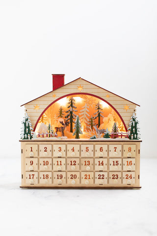 Forest Scene Wooden Advent Calendar