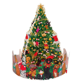 Caroling Pets Christmas Tree Cmas Advents 3-D/Die-Cut/Stand(App)