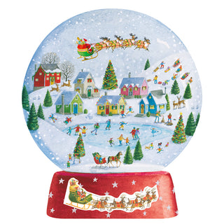 Winter Village Snow Globe Cmas Advents 3-D/Die-Cut/Stand(App)