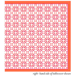 Garden Trellis Cloth Tablecover in Fuchsia & Orange - 1 Tablecover