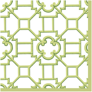 Garden Trellis Cloth Dinner Napkin in Green - 4 Napkins Include Per Set