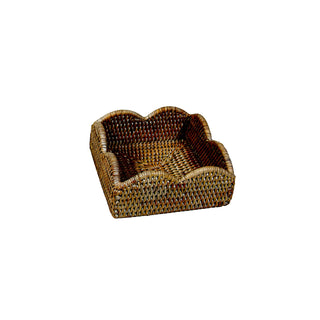 Rattan Scallop Luncheon Napkin Holders in Natural - 1 Napkin Holder