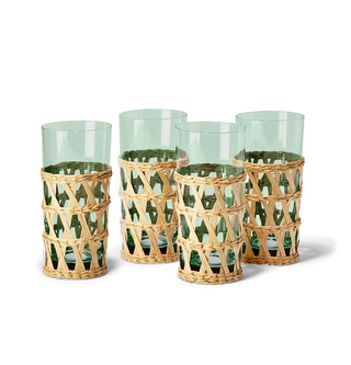 Countryside Chic Lattice Highball Glass - Set of 4