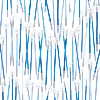 Caspari Hanukkah Candles Gift Wrapping Paper in Blue - 30" x 8' Roll 100040RC