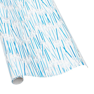 Caspari Hanukkah Candles Gift Wrapping Paper in Blue - 30" x 8' Roll 100040RC
