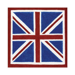 Caspari Union Jack Paper Luncheon Napkins - 20 Per Package 10510L