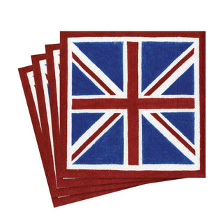 Caspari Union Jack Paper Luncheon Napkins - 20 Per Package 10510L