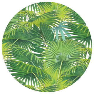 Caspari Palm Fronds Round Paper Placemats - 12 Per Package 1105PPRND