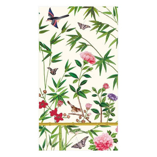 Caspari Chinese Wallpaper Paper Guest Towel Napkins in Cream - 15 Per Package 12930G