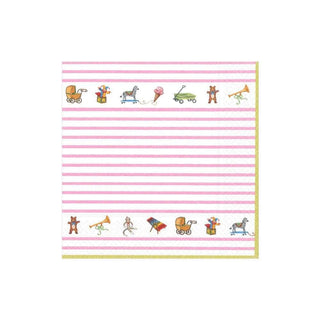 Caspari Bébé Paper Cocktail Napkins in Pink - 20 Per Package 13020C