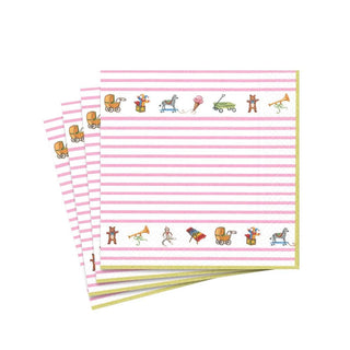 Caspari Bébé Paper Cocktail Napkins in Pink - 20 Per Package 13020C
