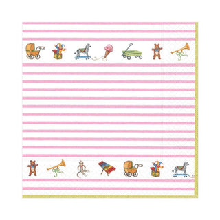 Caspari Bébé Paper Luncheon Napkins in Pink - 20 Per Package 13020L