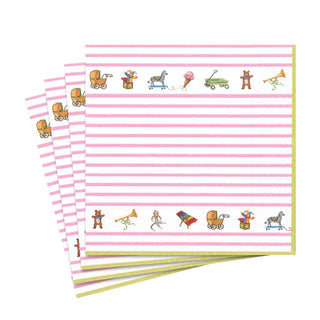 Caspari Bébé Paper Luncheon Napkins in Pink - 20 Per Package 13020L