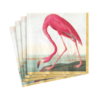 Caspari Audubon Birds Paper Cocktail Napkins - 20 Per Package 13120C