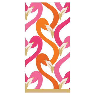 Caspari Flamingo Flock Facial Tissue Hankies in Fuchsia - 10 Per Package 14540M