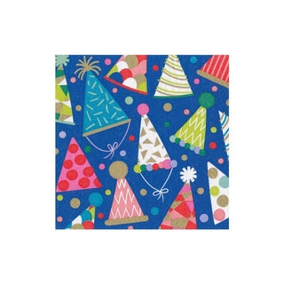 Caspari Party Hats Paper Cocktail Napkins - 20 Per Package 14620C