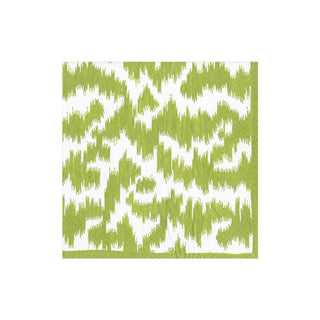 Caspari Modern Moiré Paper Cocktail Napkins in Green - 20 Per Package 15952C