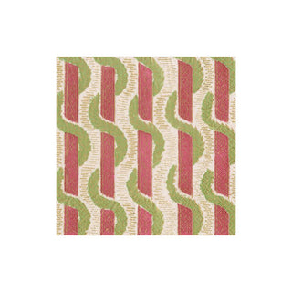 Caspari Domino Paper Undulating Foliage Paper Cocktail Napkins - 20 Per Package 16000C