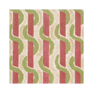 Caspari Domino Paper Undulating Foliage Paper Luncheon Napkins - 20 Per Package 16000L