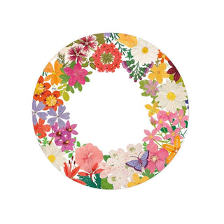 Caspari Halsted Floral Paper Salad & Dessert Plates - 8 Per Package 16820SP