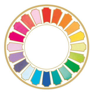 Caspari Color Wheel Paper Dinner Plates - 8 Per Package 16840DP