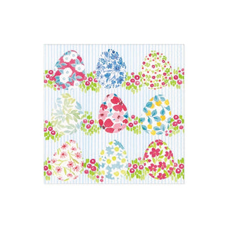 Caspari Floral Easter Eggs Boxed Paper Cocktail Napkins - 40 Per Box 16950B