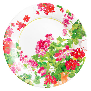 Trailing Geranium Dinner Plates - 8 Per Package
