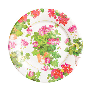 Trailing Geranium Salad & Dessert Plates - 8 Per Package