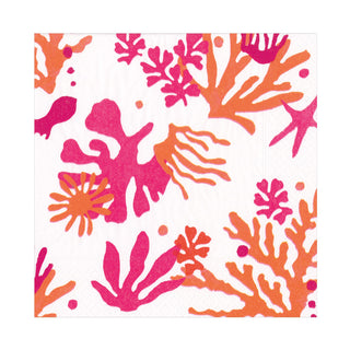 Matisse Luncheon Napkins in Coral & Orange - 20 Per Package
