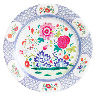 Floral Porcelain Dinner Plates - 8 Per Package