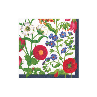Cloisters Garden Paper Cocktail Napkins in White - 20 Per Box