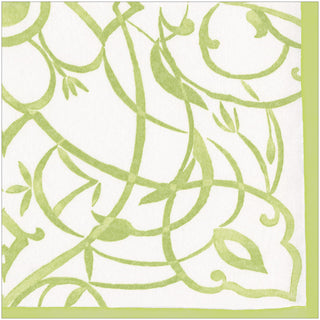 Algarve Paper Linen Dinner Napkins in Moss - 12 Per Package