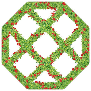 Caspari Boxwood Trellis Die-Cut Placemat - 1 Each 3064PMS