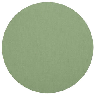 Caspari Classic Canvas Round Felt-Backed Placemat in Moss Green - 1 Each 4017PMR