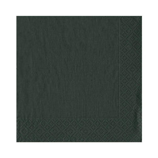 Caspari Grosgrain Paper Luncheon Napkins in Black - 20 Per Package 6009L
